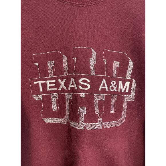 Vintage Jerzees Super Sweats Texas A&M Dad Pullover Sweatshirt Size M - Picture 2 of 7